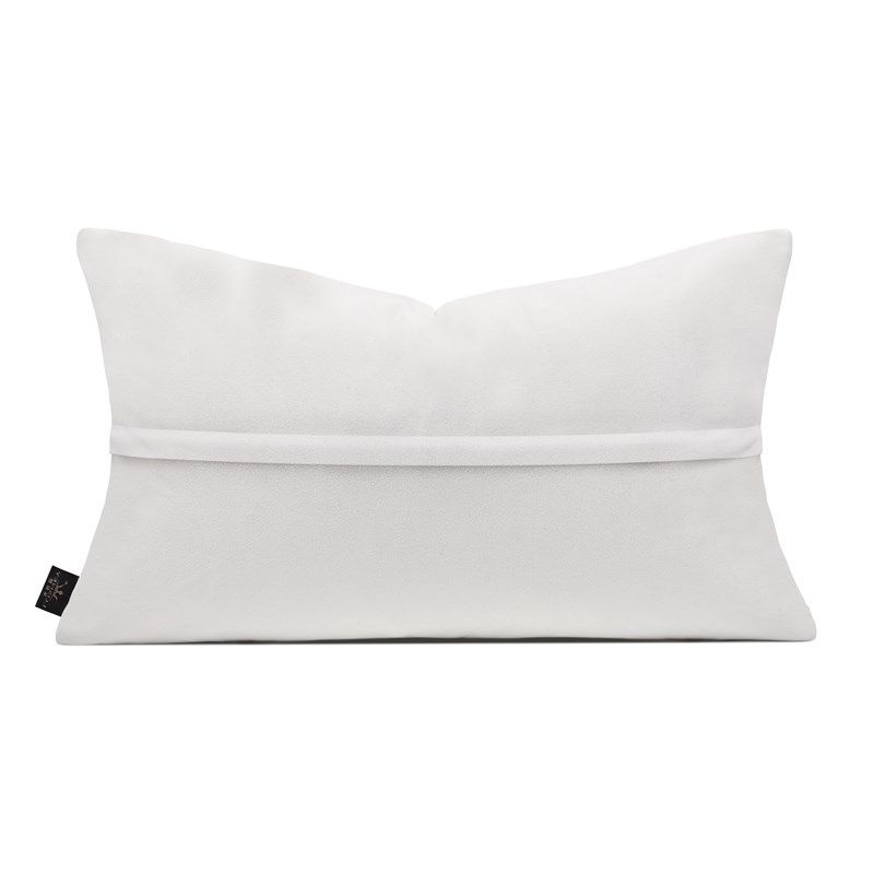 高级感新中式沙发抱枕套黑白肌理配饰腰枕样板房床头定制背垫靠垫 - 图1