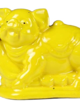 陶瓷猪摆件工艺品家居办公室酒柜装饰十二生肖猪家居礼品金福猪