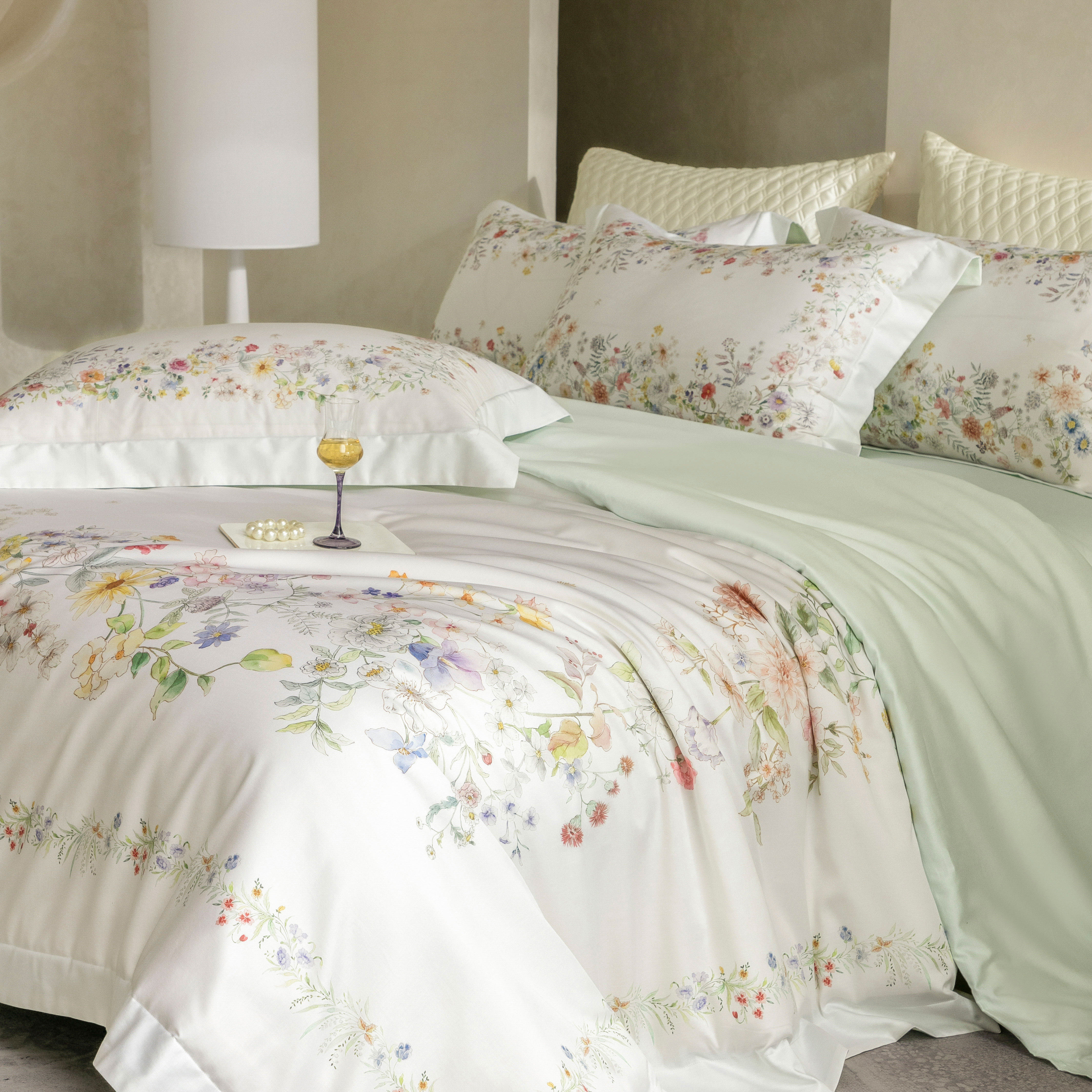 长绒棉四件套简约轻奢全棉被套床品数码印床品四件套2026新款