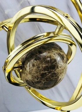 轻奢摆件客厅酒柜玄关领导办公室桌面家居装饰品创意地球仪科技感