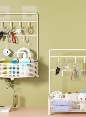 玄关收纳架钥匙收纳神器门口鞋柜上置物架杂物储物架首饰项链架