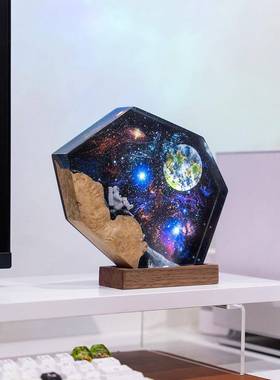 戟潜水题员主树脂木灯逆海洋风夜灯LY061摆件鲸两用圣诞创意礼物