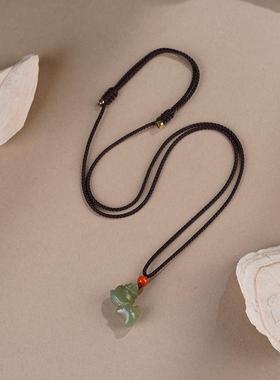 保天然和田玉年生肖真龙吊挂件属相兔坠六583合吊坠蛇挂件首饰送