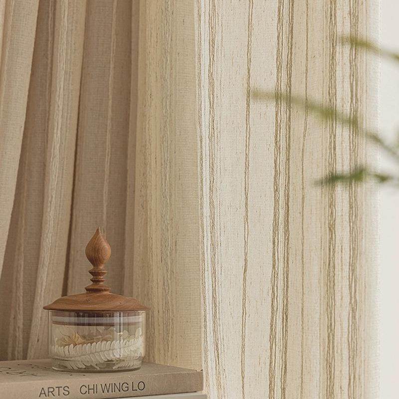 日式亚麻扶风纱窗中古VIF窗帘纱帘纱客厅飘风窗原木透不透人光白,淘宝优惠券,粉丝福利购,淘宝优惠卷