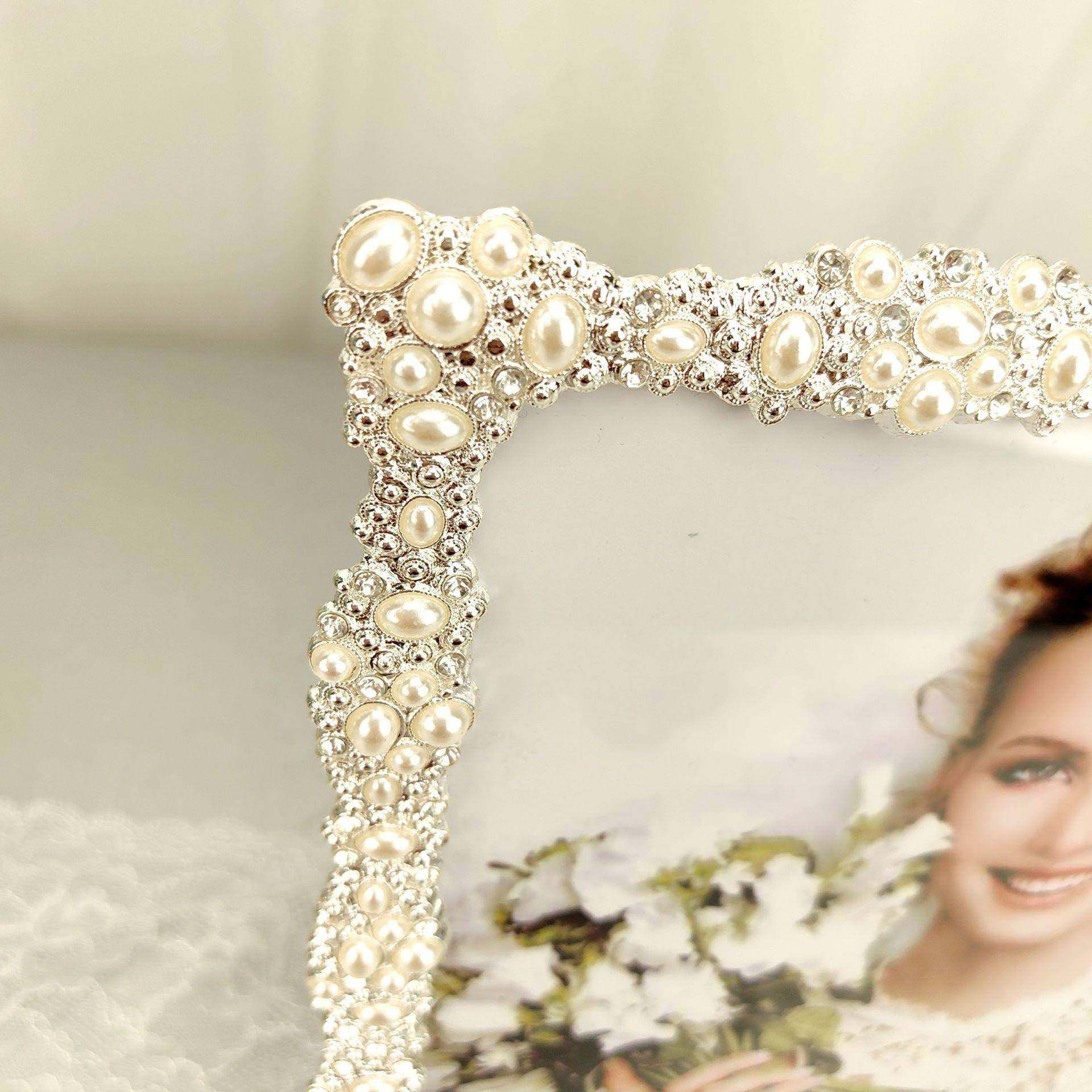 意璀璨人生现代简约手金属珍珠婚纱相框工结婚照创印纪念礼品免费,淘宝优惠券,粉丝福利购,淘宝优惠卷