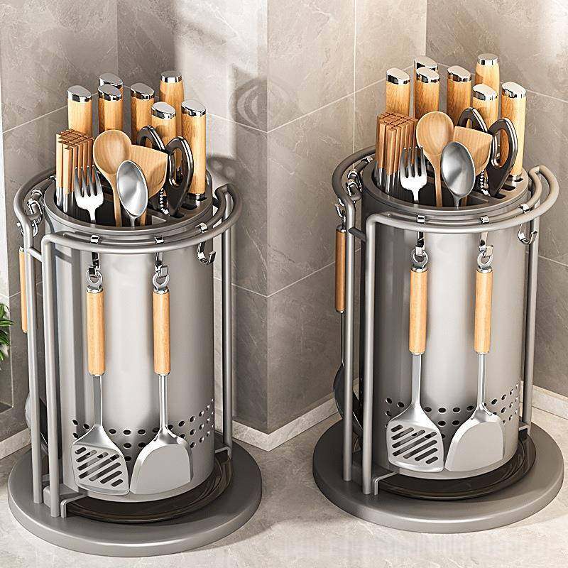 厨架房旋转刀架置物铲勺筷子筒菜家刀架一体收纳锅盒多功能用CFTG,淘宝优惠券,粉丝福利购,淘宝优惠卷