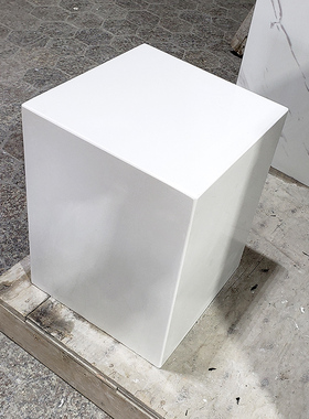 白色大理石底座现代简约客厅装饰落地工艺品石墩子底座摆件雕塑台