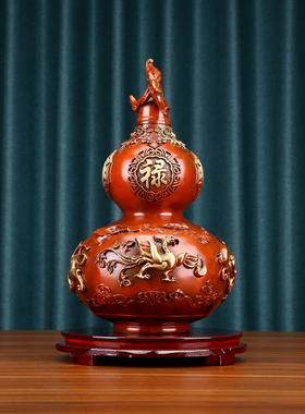 铜四神兽葫芦铜葫芦工艺品摆件家居玄关办公室装饰品乔迁开业礼品