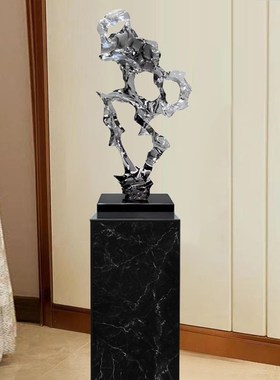 简约现代玄关样板间装饰品抽象售楼处酒店客厅电视柜落地摆件