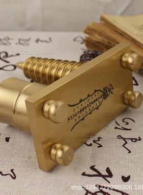 纯黄铜九筒层文昌塔笔摆学件开孩8136子教师节老师书桌书送房装饰