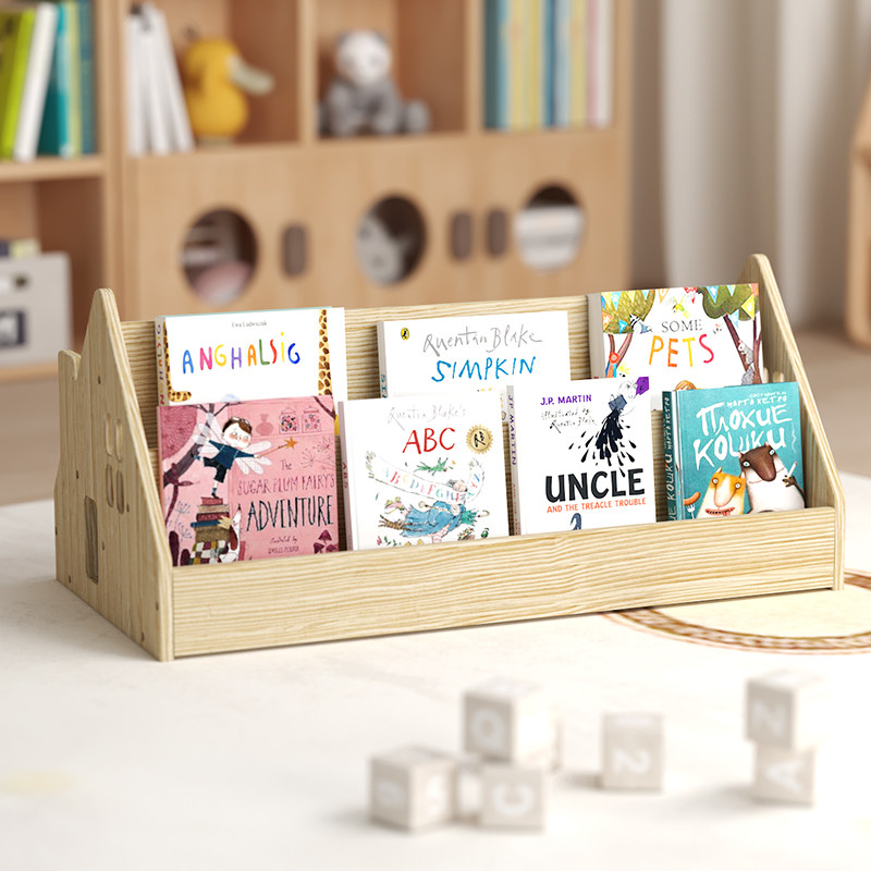 实木多层绘本架儿童书架自由组合 带轮子收纳展示置物柜 家用神器,淘宝优惠券,粉丝福利购,淘宝优惠卷