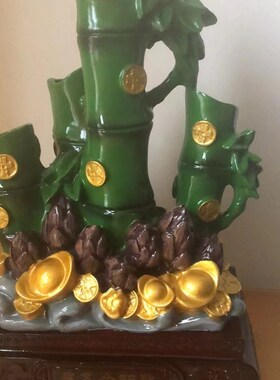 易圣金玥匙文昌竹大号摆件家居书房店铺吧台公司办公桌面