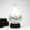 Black sandalwood round base vase flower bonsai base mahogany crafts ornaments antique base solid wood holder