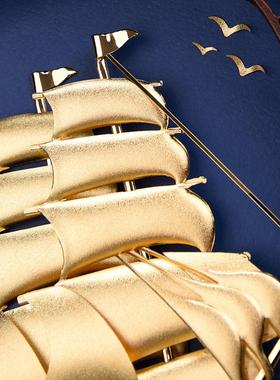 LC1520-0足金一帆风顺帆船招摆乔迁新居礼品开业财件礼物客玄厅关