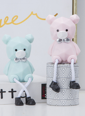 新款可爱吊脚娃娃小摆件客厅卧室儿童房桌面小摆设装饰品生日礼物