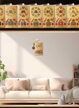 房屋缺角铜补角牌铜坤卦摆件西北角葫芦震坎兑巽艮挂件八卦乾卦牌