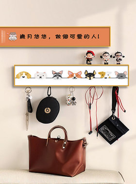简约多功能时尚挂钩装饰画入户玄关鞋柜小尺寸客厅墙壁画卧室挂画
