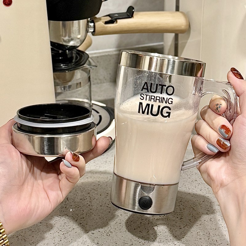 202新款全自动咖啡豆浆搅拌杯电动摇摇杯蛋白粉健身水杯子带把手 - 图2