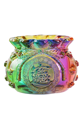 黄水晶钱袋子聚宝盆摆件招琉璃元宝财聚财家居摆设开业乔迁送礼品