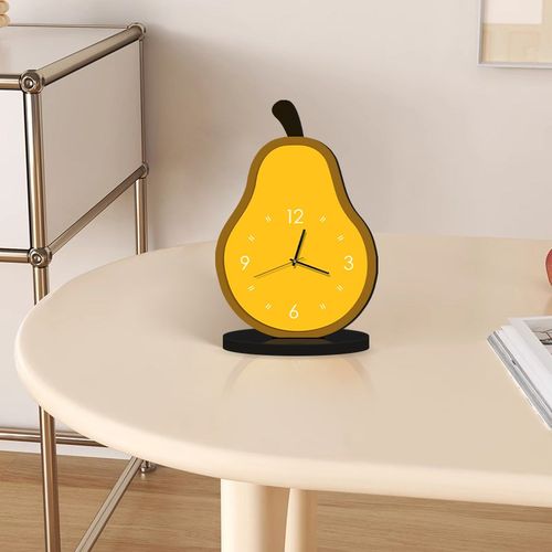 创意水果装饰桌面时钟摆件钟表摆放式客厅表摆台式电视柜台钟台式 - 图3