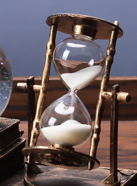 水晶球沙漏摆件家居创意房间饰品电视柜酒柜桌面装饰客厅自动飘雪