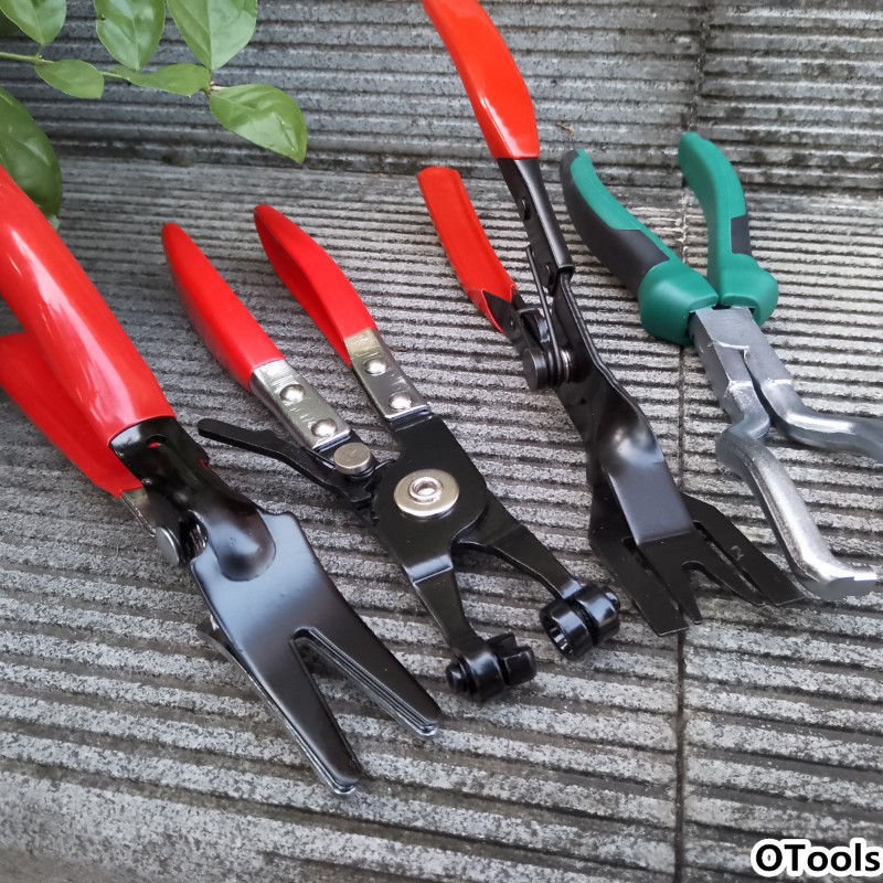 汽修四件套汽车水管钳油管分离抱箍钳子燃油管夹钳内饰胶扣开灯钳 - 图0