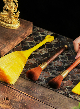 擦佛像布净佛巾清理工具除尘清洁打扫用品扫佛尘扫软毛刷拂尘掸子