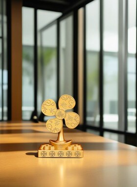 风生水起招财摆件风车财源广进开运客厅开业送礼办公室桌面吉祥物