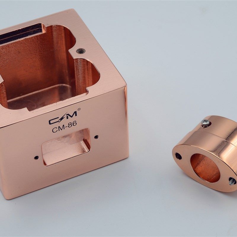 HI-END发烧级音响专线紫铜低盒 紫铜排插 紫铜插座 86*86低合 - 图1