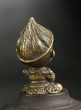 复古纯黄铜齐天大圣摆件孙悟空车载车内饰品斗战胜佛铜猴子小饰品