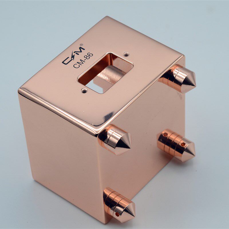 HI-END发烧级音响专线紫铜低盒 紫铜排插 紫铜插座 86*86低合 - 图2