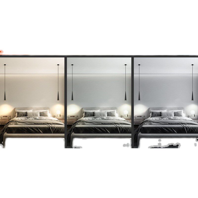 Hotel bar small chandelier led long tube cylindrical chandelier tapered modern 12w bedside bedroom chandelier