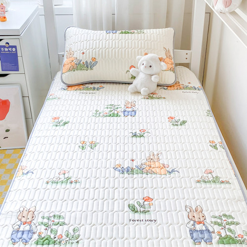 乳胶凉席学生宿舍单人床上下铺专用1.35空调冰丝席90x120x135x200 - 图1