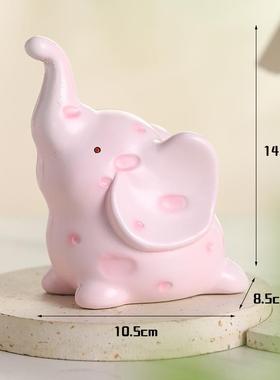 可爱创意大象书挡摆件书房玄关客厅家居酒柜电视柜书立桌面装饰品