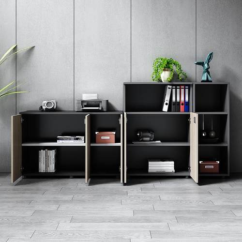 办公室文件柜柜木锁质矮柜地储物柜带资柜咨询客服隔断杂物收纳柜 - 图3