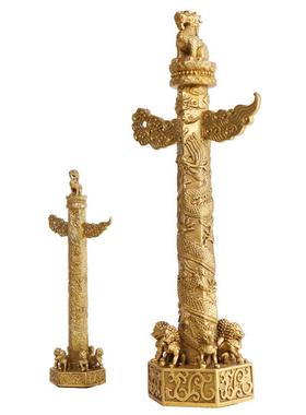 杨铜品中华记柱龙柱流云龙家居客厅装柱饰工艺铜华表华表