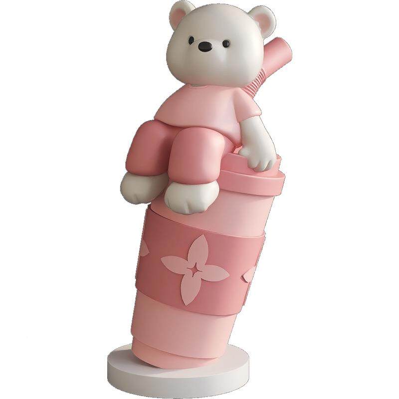 zls20240潮熊大新型落地摆件网红奶茶店铺玩开装饰品客厅业玄关雕,淘宝优惠券,粉丝福利购,淘宝优惠卷