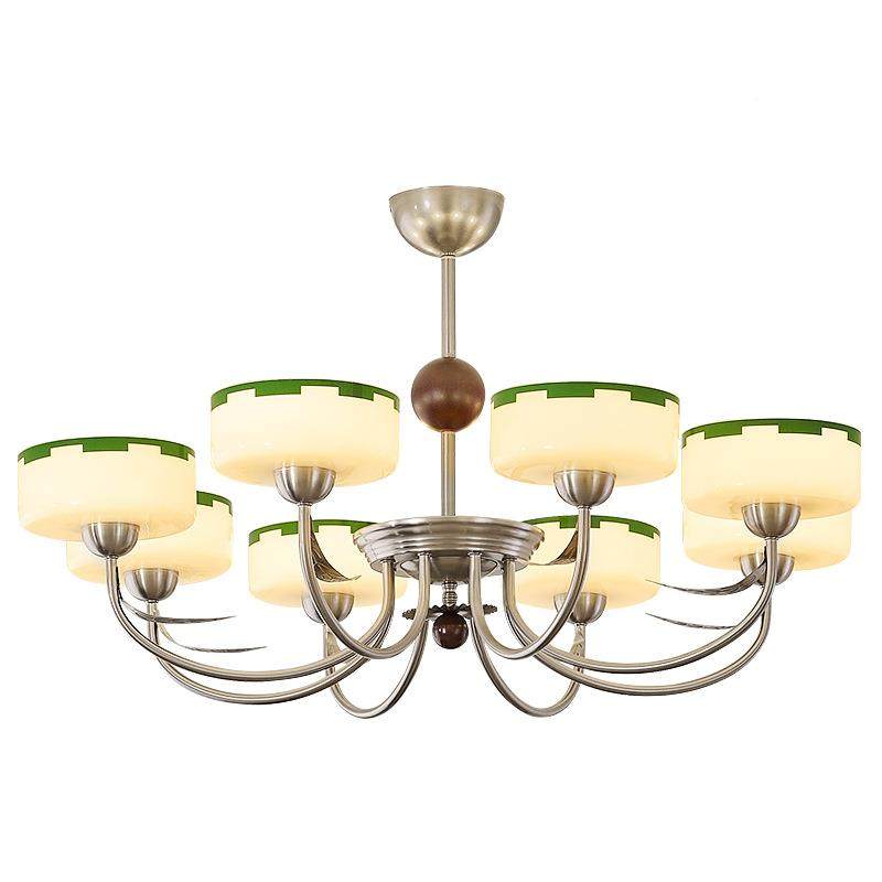 美复古餐厅法飞碟玻厅璃吊灯45472式中古风客厅灯胡桃色高级式感,淘宝优惠券,粉丝福利购,淘宝优惠卷