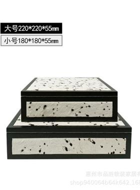 现简约创意斑马PS098毛首饰盒样板房客厅点软纳装饰品卧室衣帽间