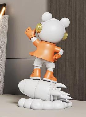 现代ZJQ创意房宇航员太空件客厅电视柜玄关书房卧人室儿童装摆饰