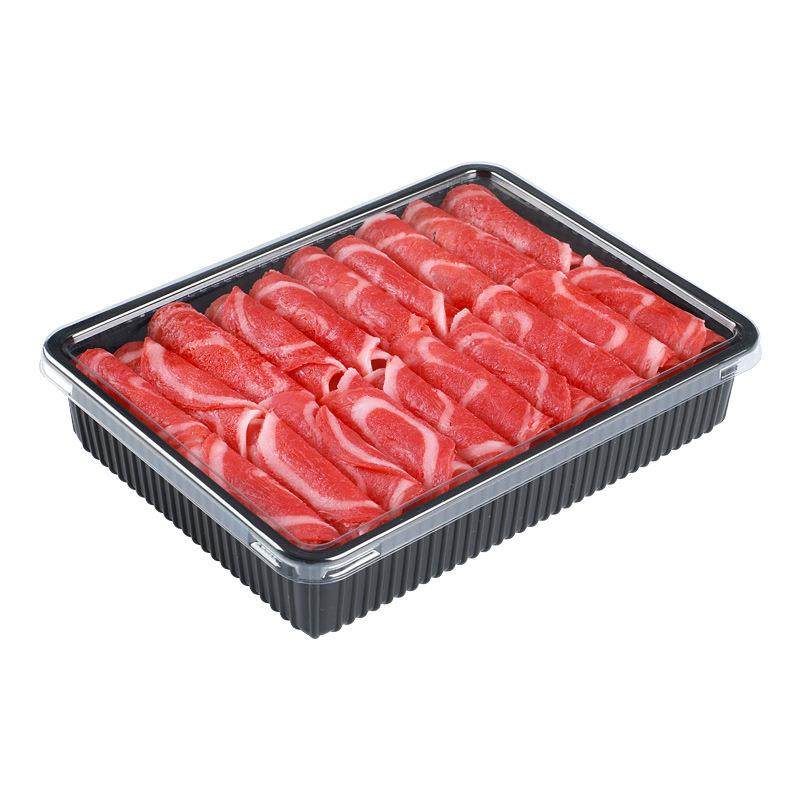 牛市一次性肉片超塑盒PP带卡料扣DBW羊肉卷保鲜盒超市专用生鲜肉,淘宝优惠券,粉丝福利购,淘宝优惠卷