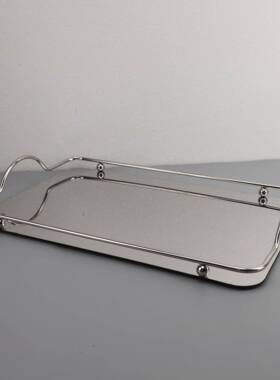 代简约软创意不锈钢托盘桌面装饰品公客现厅茶几0021玄关办室家居