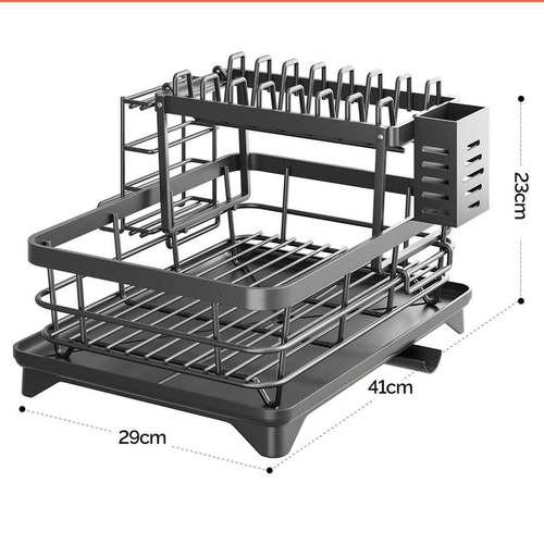 碟收纳架沥AJ---WDJ水篮钢碗架碗盘碗置筷放碗碗盘子双层新款不锈 - 图3