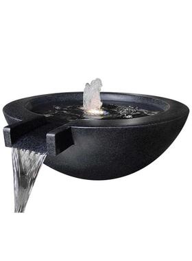 流水摆件水钵水景喷泉池塘订制可泳池循环水系水池碗瀑布水盆流水