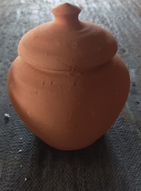 五色土陶罐老式土陶盆粗陶罐复古瓦罐坛子放五方土五行土专用容器