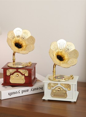 法式复古玄关客厅桌面摆件家居好物装饰品稀奇古怪的老物件音乐盒