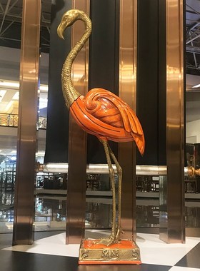 茱莉安精美手工品铜陶瓷欧式法式奢华艺术仙鹤客厅桌面装饰摆件