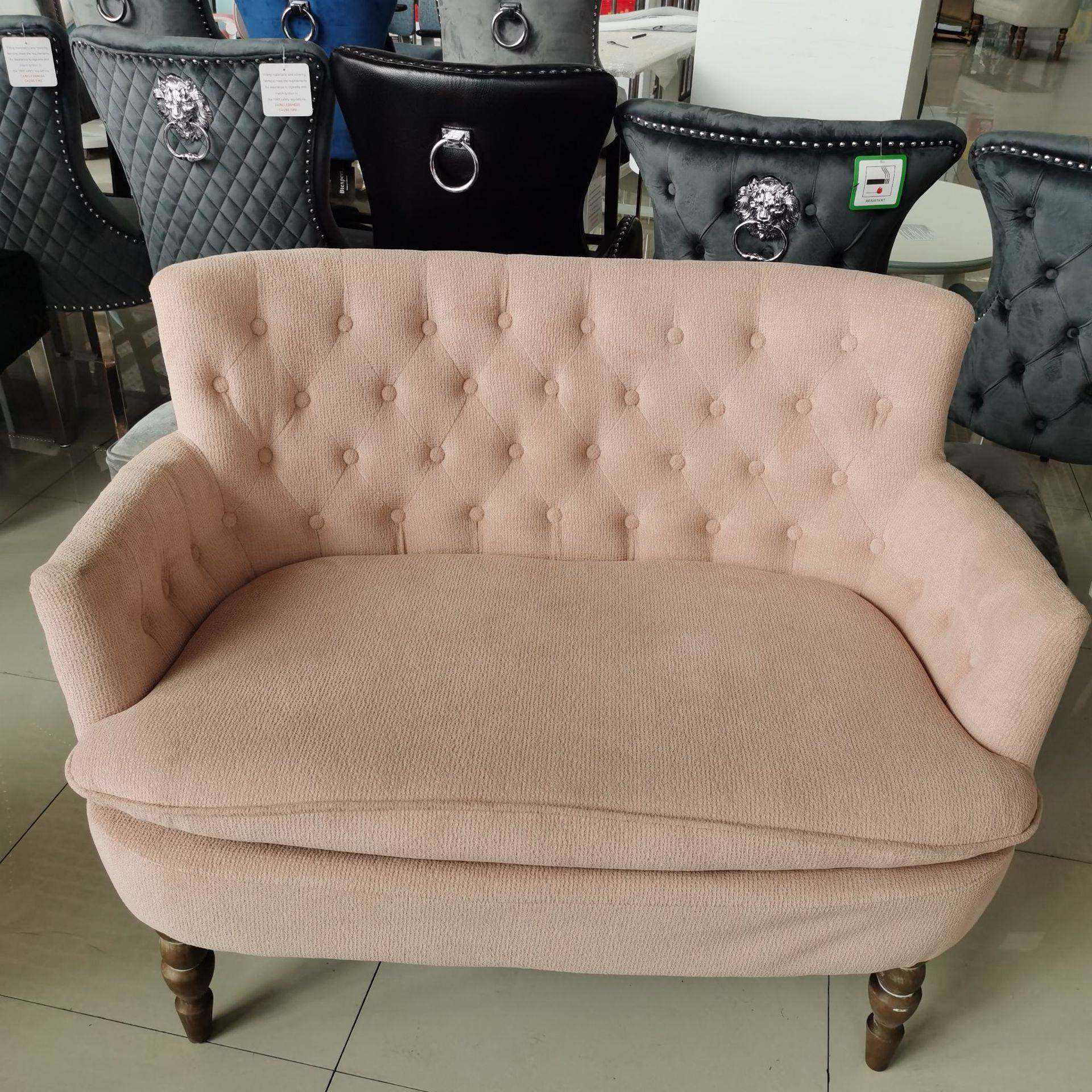 公主粉红沙发繁星拉扣女生卧室民宿庄园客房双人布艺沙发椅盟,淘宝优惠券,粉丝福利购,淘宝优惠卷