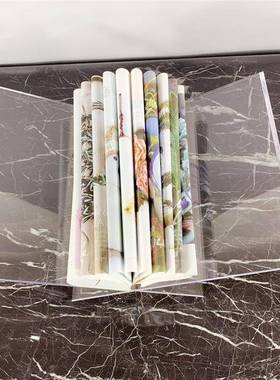 现代简约1435售楼处板样间大理亚克书架书报夹摆件杂石志架软力装