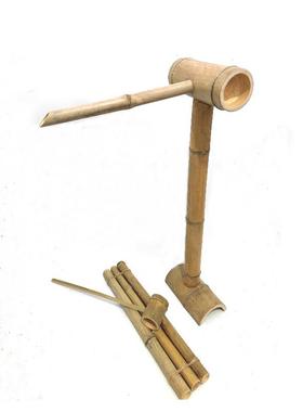 流水器摆件水泵过UUQ滤竹筒水循排环鱼系统竹日式槽缸缸落地竹石